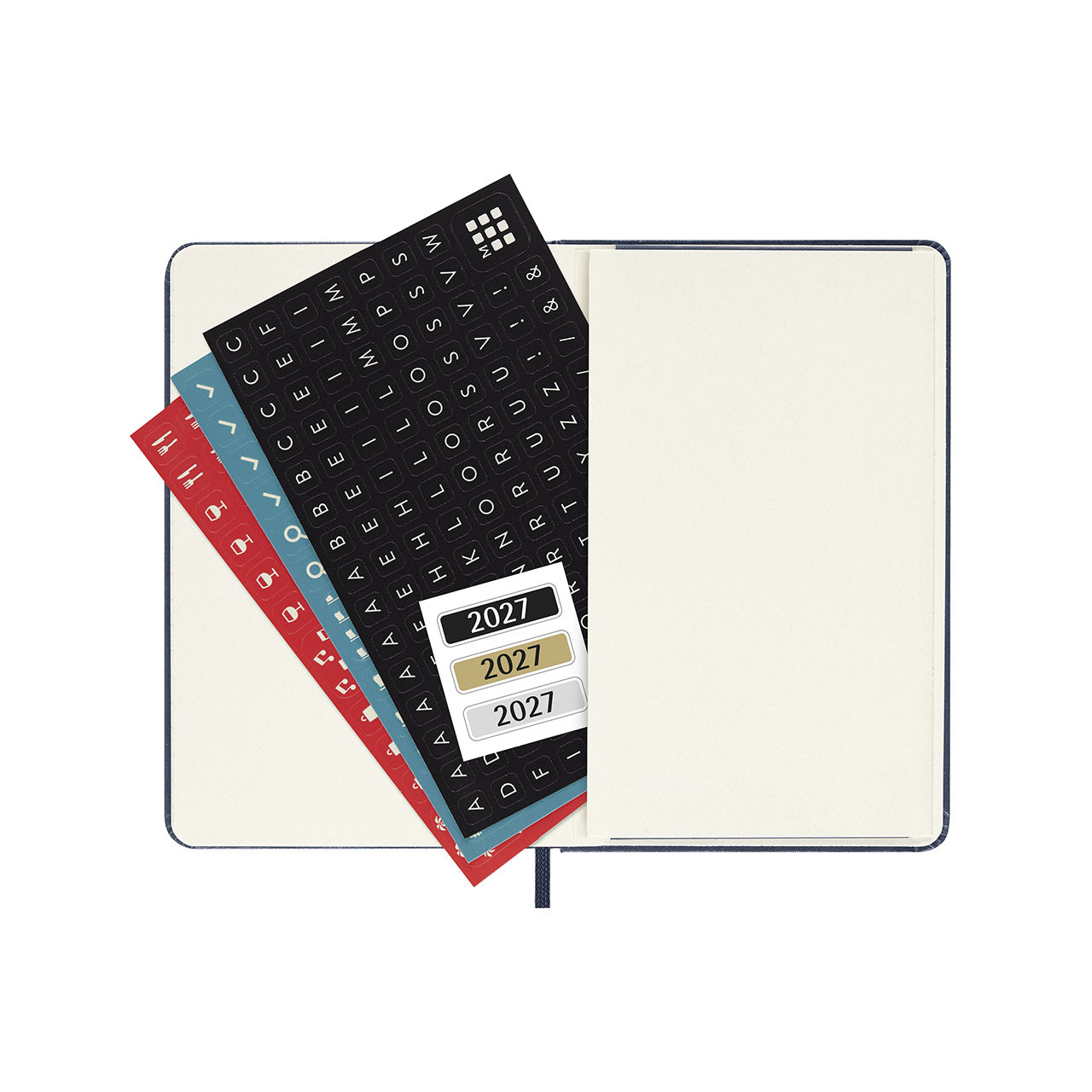 2027 Weekly Notebook Diary Hard Cover Pocket Myrtle Green