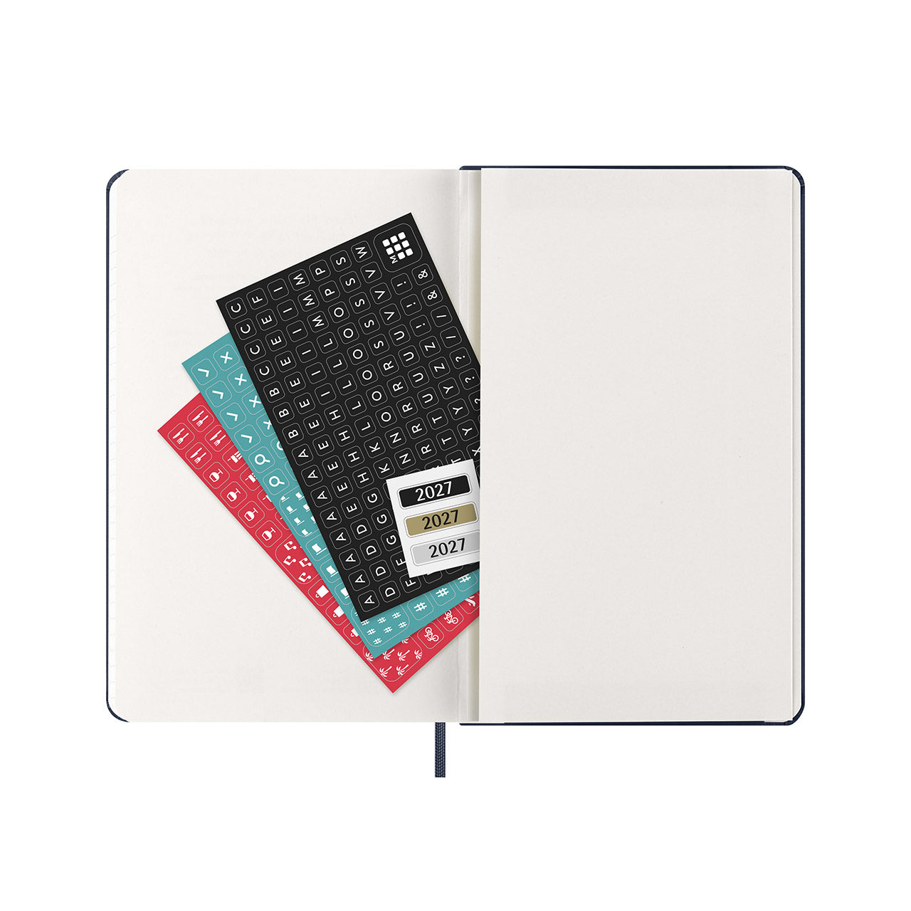 2027 Weekly Notebook Diary Hard Cover Large Sapphire Blue