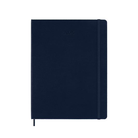 2025 Hard Cover Weekly Notebook Diary Extra Large Sapphire Blue