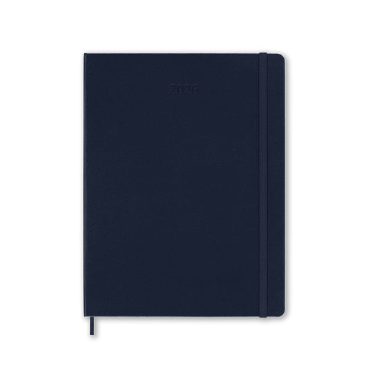 2026 Weekly Notebook Diary Hard Cover Extra Large Sapphire Blue