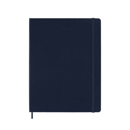 2027 Weekly Notebook Hard Cover Diary Extra Large Sapphire Blue