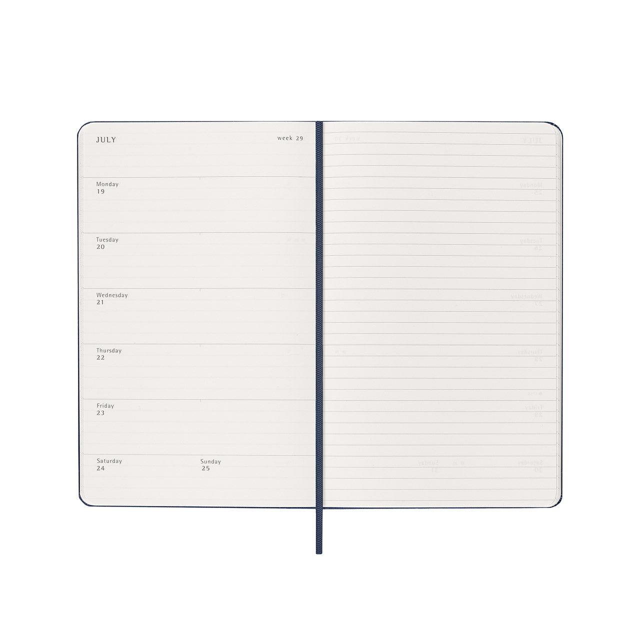 2026-27 18 Month Weekly Notebook Hard Cover Diary Large Sapphire Blue