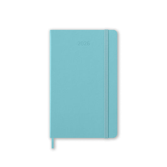 2026 Weekly Notebook Diary Hard Cover Large Aquamarine
