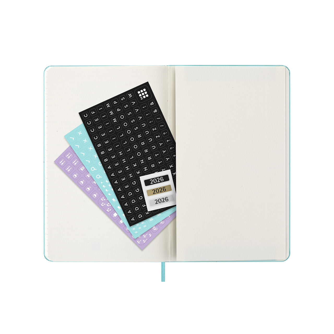 2026 Weekly Notebook Diary Hard Cover Large Aquamarine
