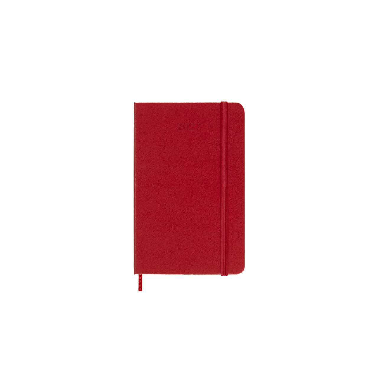 2027 Daily Diary Hard Cover Pocket Scarlet Red