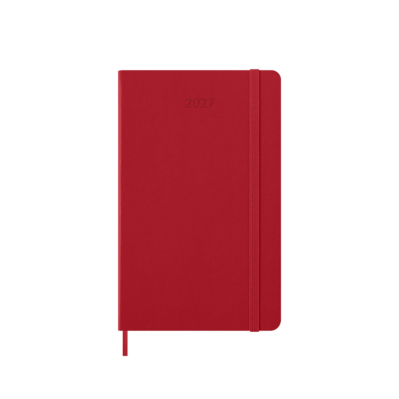2027 Daily Diary Hard Cover Large Scarlet Red