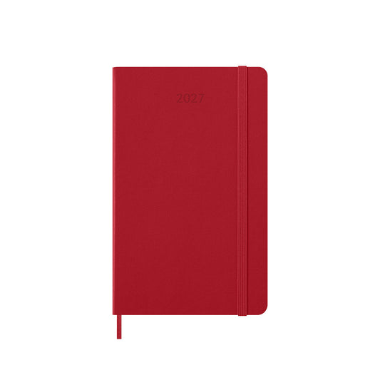 2027 Daily Diary Hard Cover Large Scarlet Red