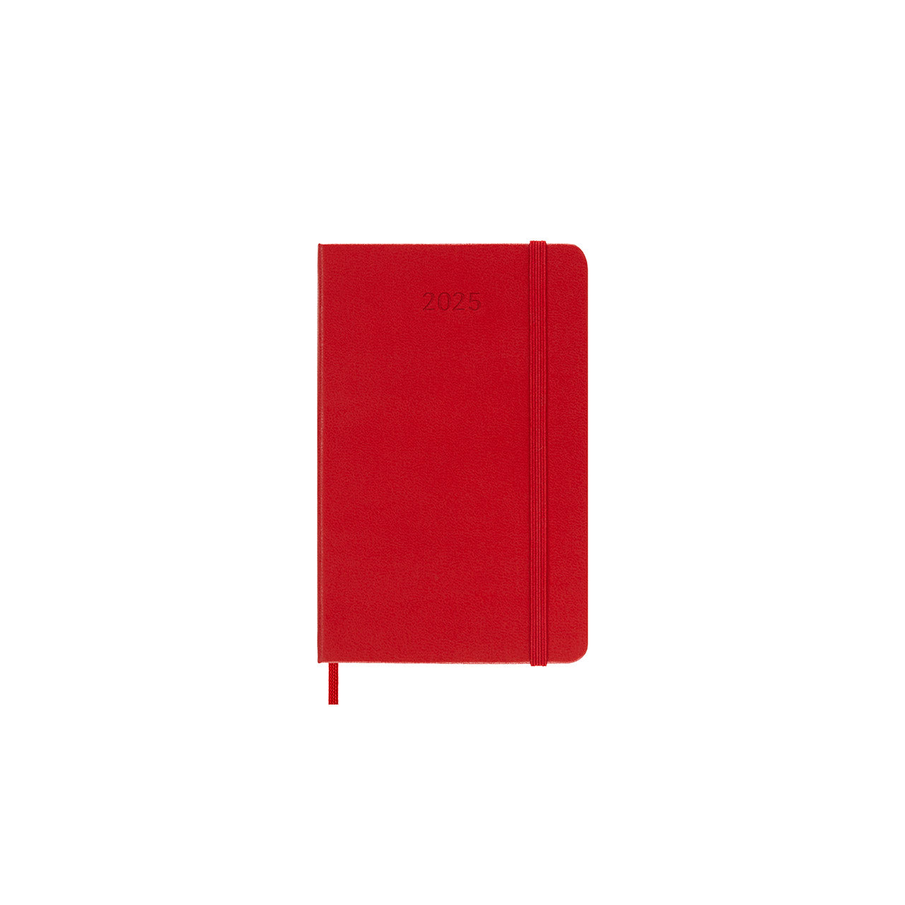 2025 Hard Cover Weekly Notebook Diary Pocket Scarlet Red