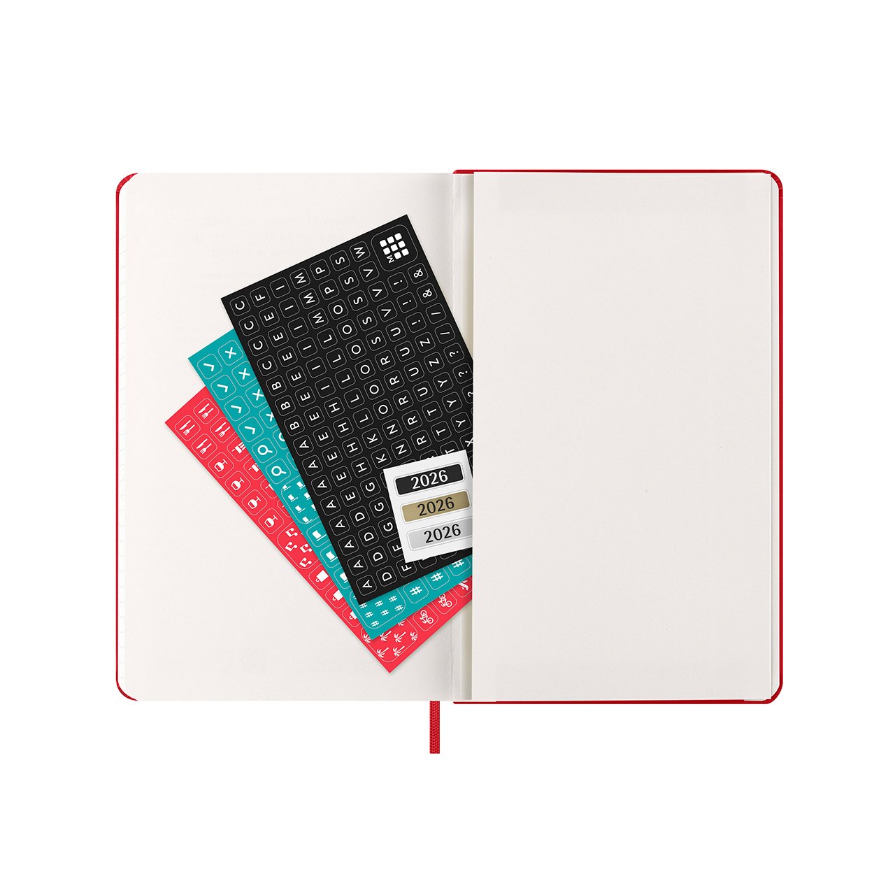 2026 Weekly Notebook Diary Hard Cover Large Scarlet Red
