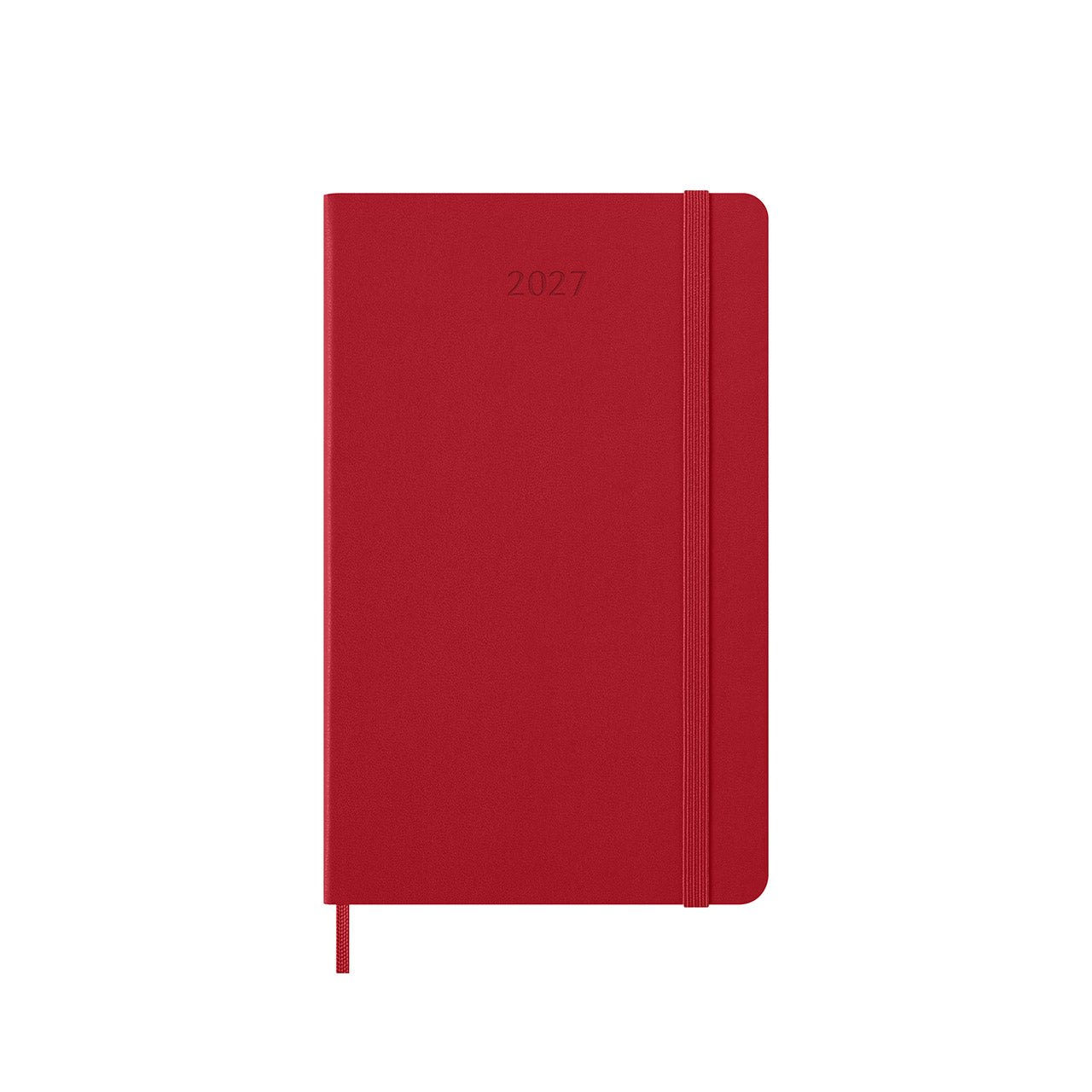 2027 Weekly Notebook Diary Hard Cover Large Scarlet Red