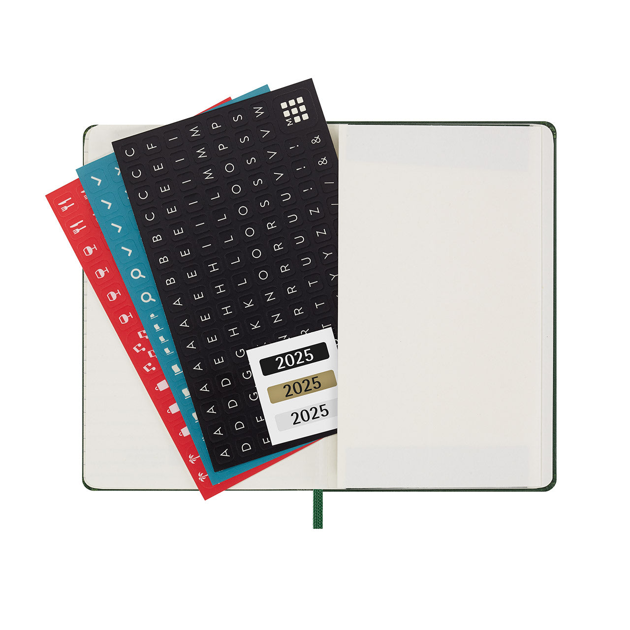 2025 Hard Cover Daily Diary Large Myrtle Green