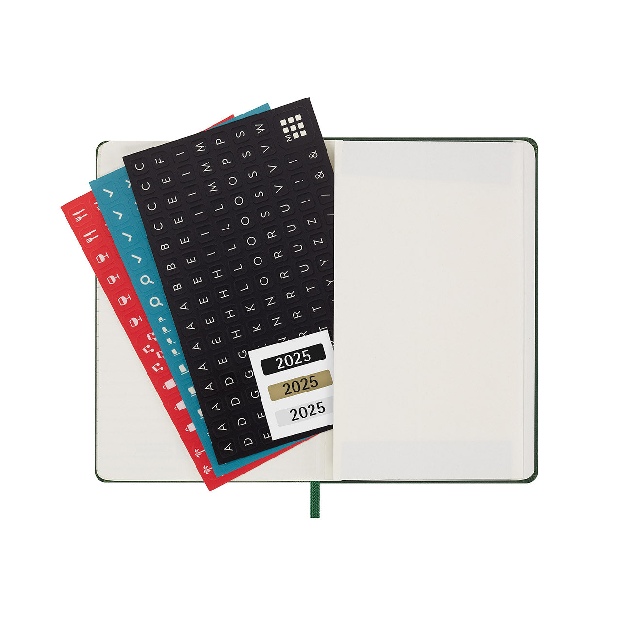 2025 Hard Cover Weekly Notebook Diary Pocket Myrtle Green