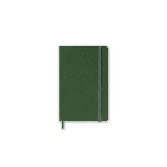 2026 Weekly Notebook Diary Hard Cover Pocket Myrtle Green