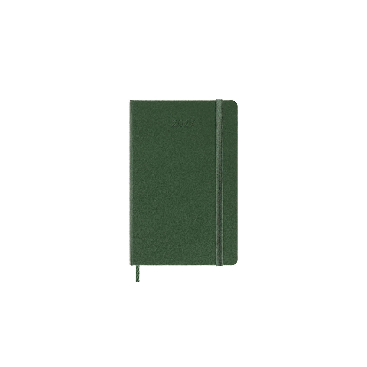 2027 Weekly Notebook Diary Hard Cover Pocket Myrtle Green
