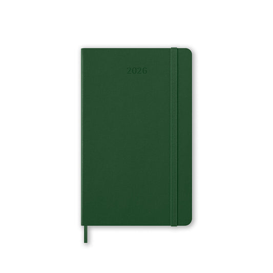 2026 Weekly Notebook Diary Hard Cover Large Myrtle Green