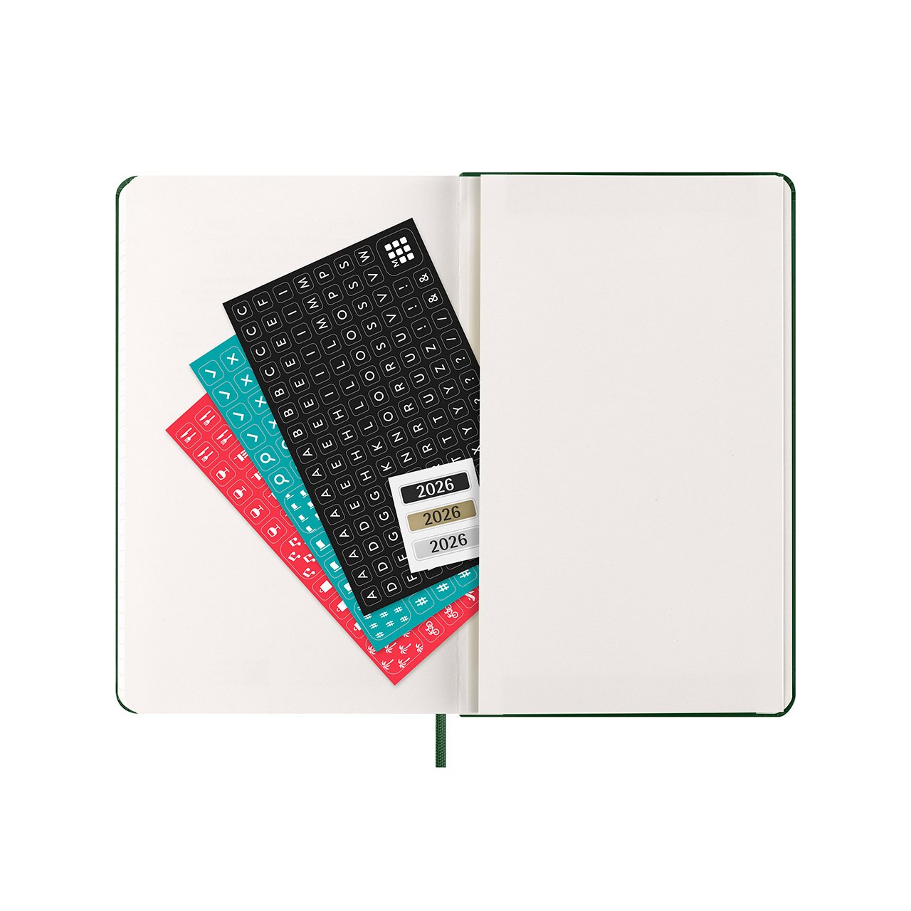 2026 Weekly Notebook Diary Hard Cover Large Myrtle Green