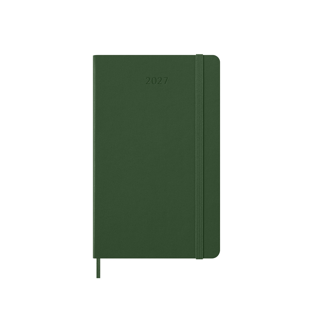 2027 Weekly Notebook Diary Hard Cover Large Myrtle Green
