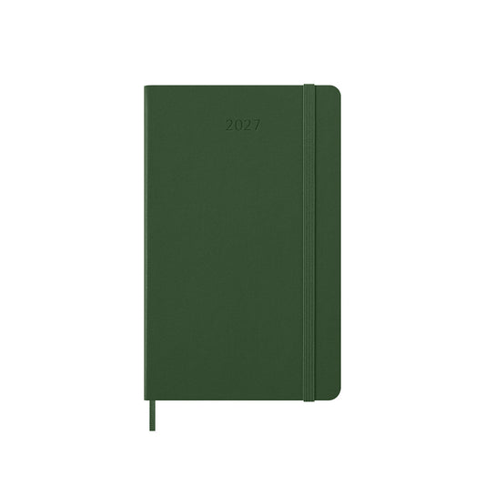 2027 Weekly Notebook Diary Hard Cover Large Myrtle Green