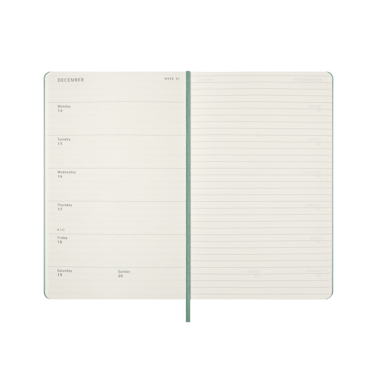 2026-27 Sage 18 Month Weekly Notebook Hard Cover Diary Large