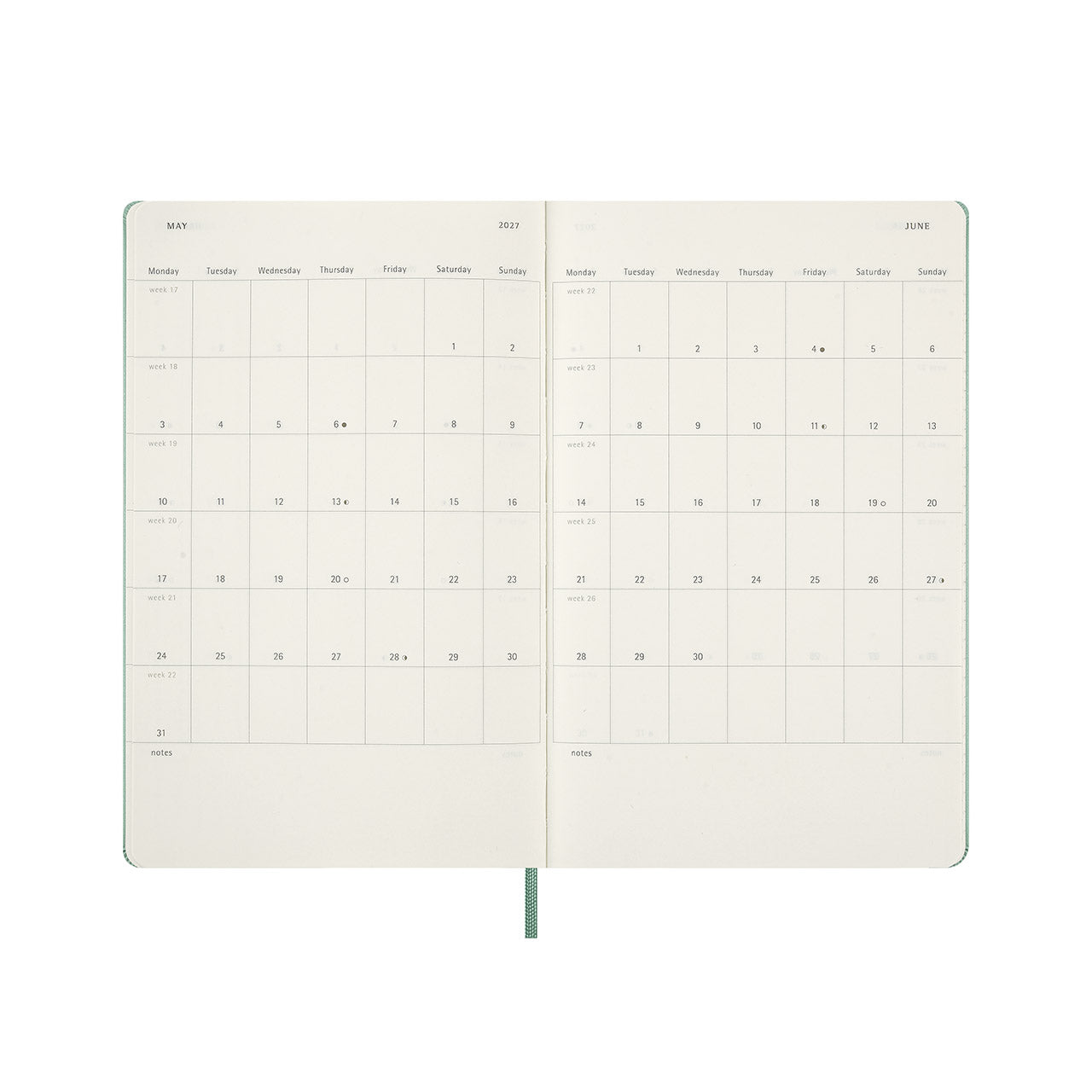 2026-27 Sage 18 Month Weekly Notebook Hard Cover Diary Large