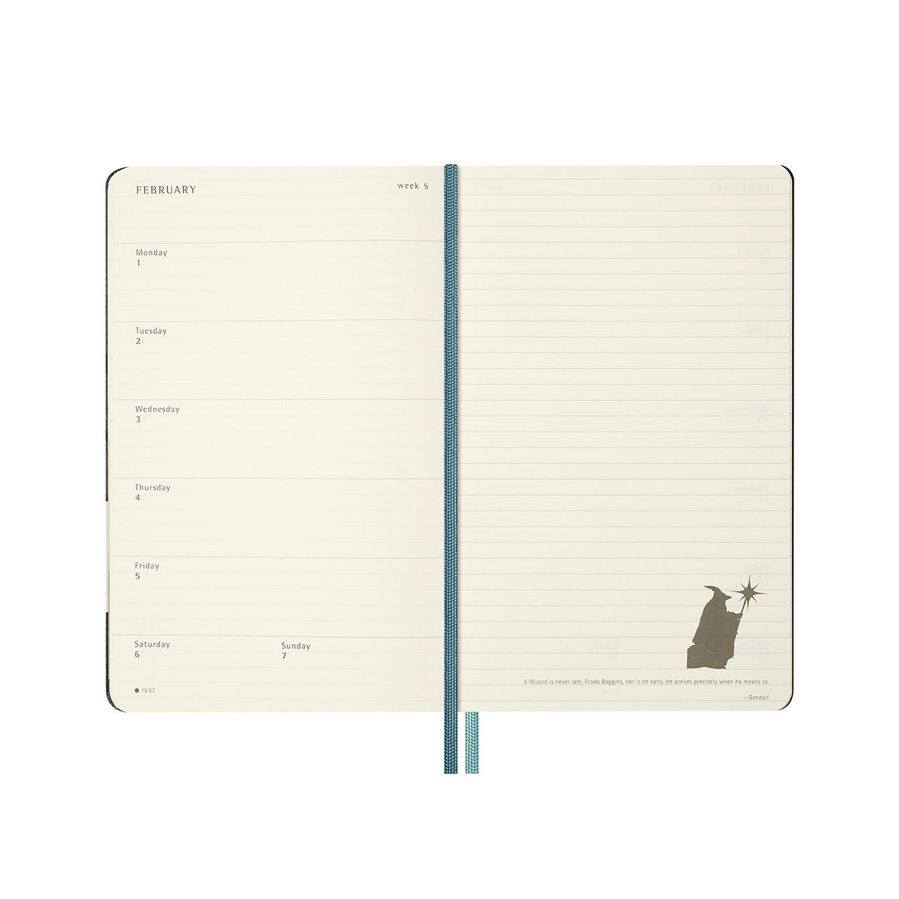 2027 Lord of the Rings Weekly Notebook Hard Cover Diary Large