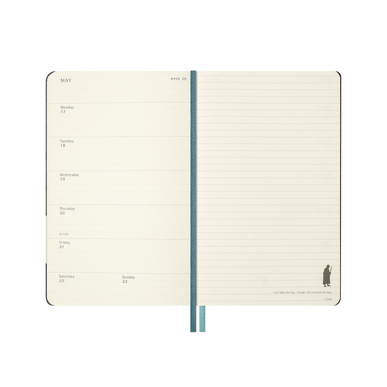 2027 Lord of the Rings Weekly Notebook Hard Cover Diary Large