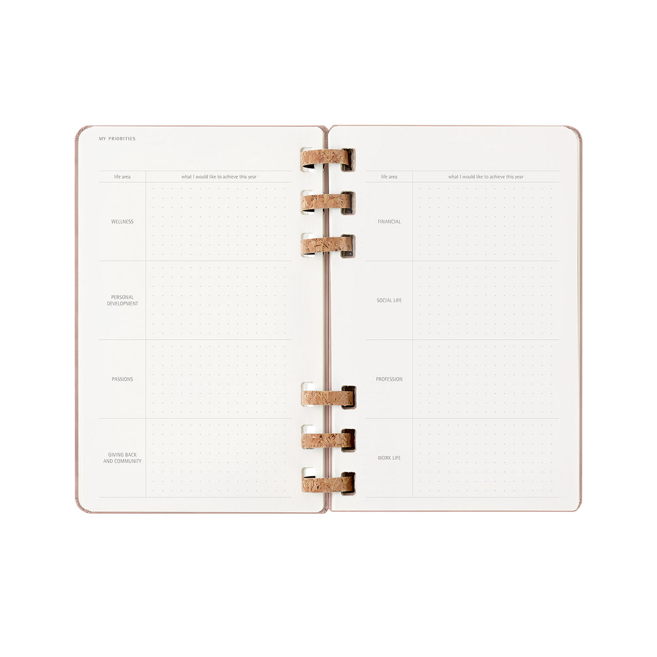 2025 Spiral Weekly Planner Large Almond