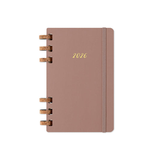 2026 Spiral Weekly Planner Large Almond