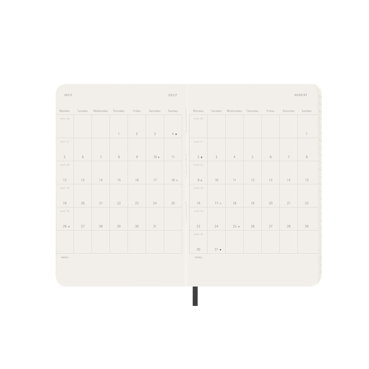 2027 Monthly Diary Soft Cover Pocket