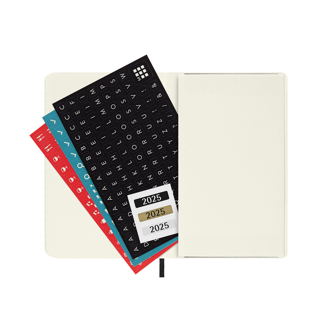 2025 Soft Cover Weekly Notebook Diary Pocket Black