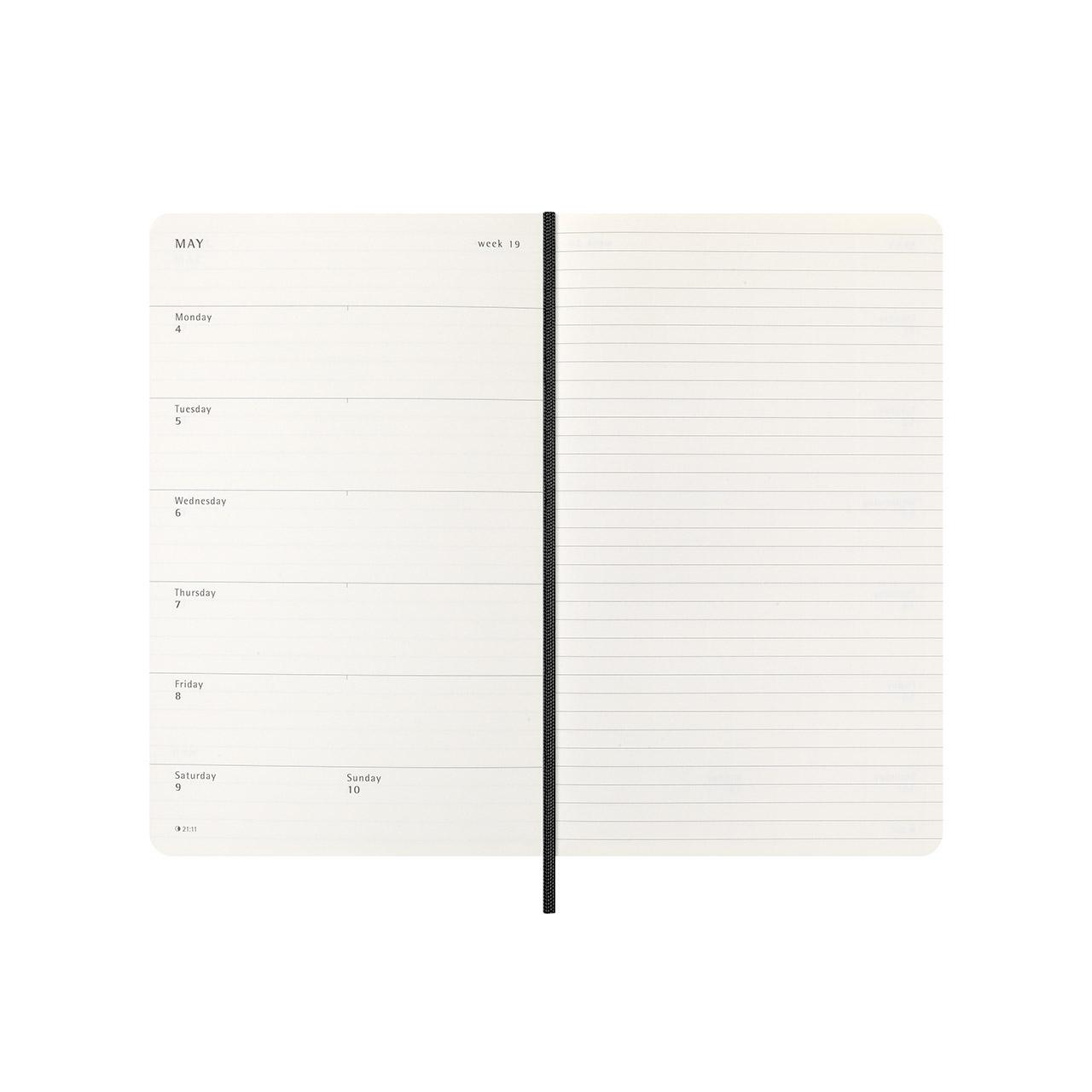 2026 Weekly Notebook Soft Cover Diary Large Black