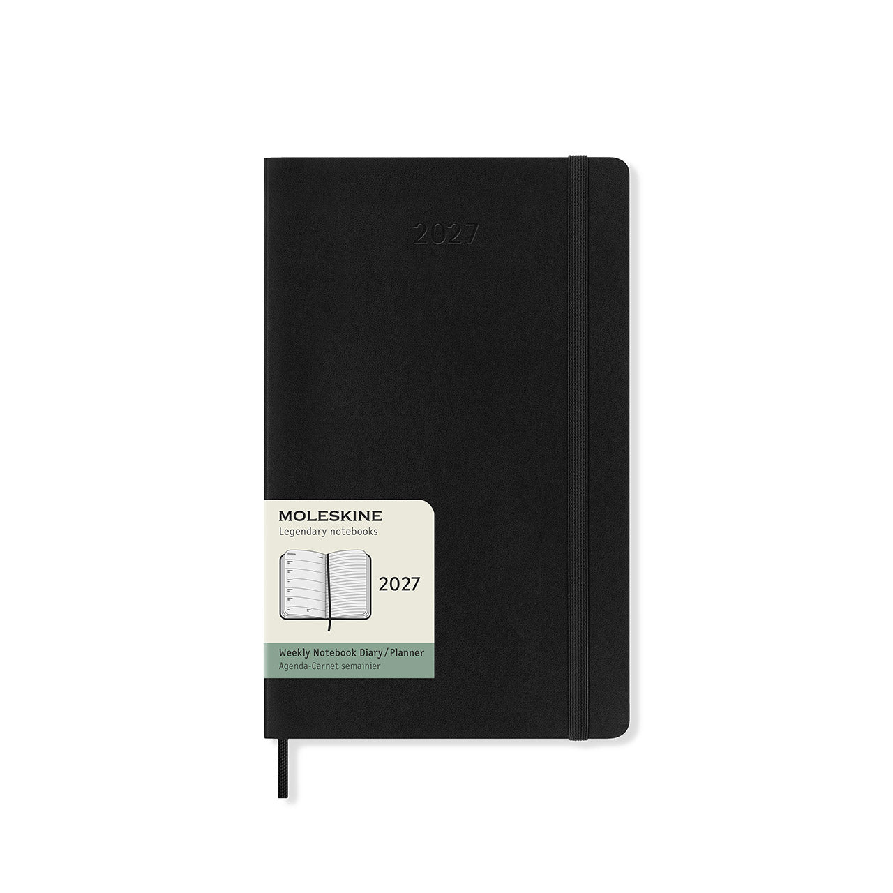 2027 Weekly Diary Soft Cover Large Black