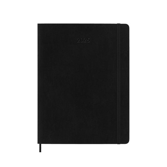 2025 Soft Cover Weekly Notebook Diary Extra Large Black