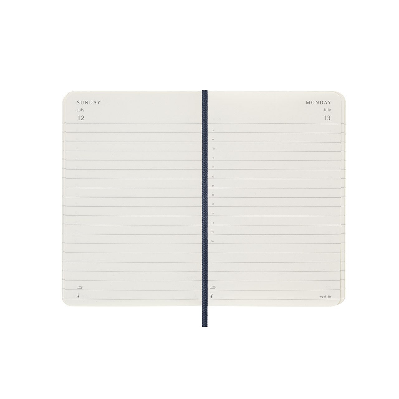 2026 Daily Diary Soft Cover Pocket Sapphire Blue