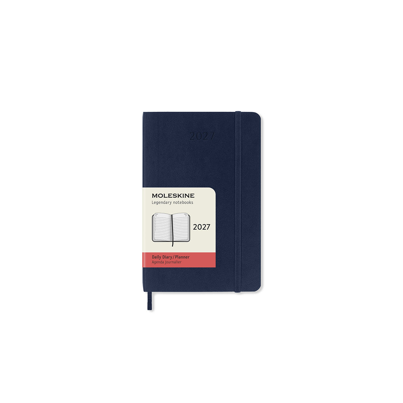 2027 Daily Diary Soft Cover Pocket Sapphire Blue