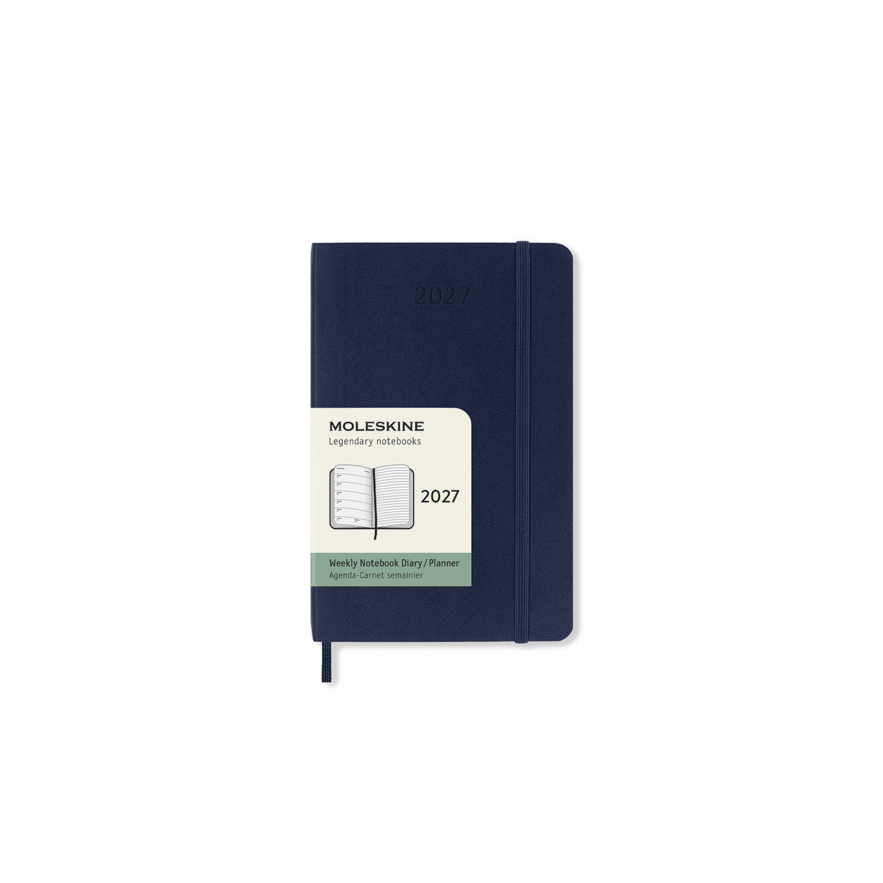 2027 Weekly Diary Soft Cover Pocket Sapphire Blue