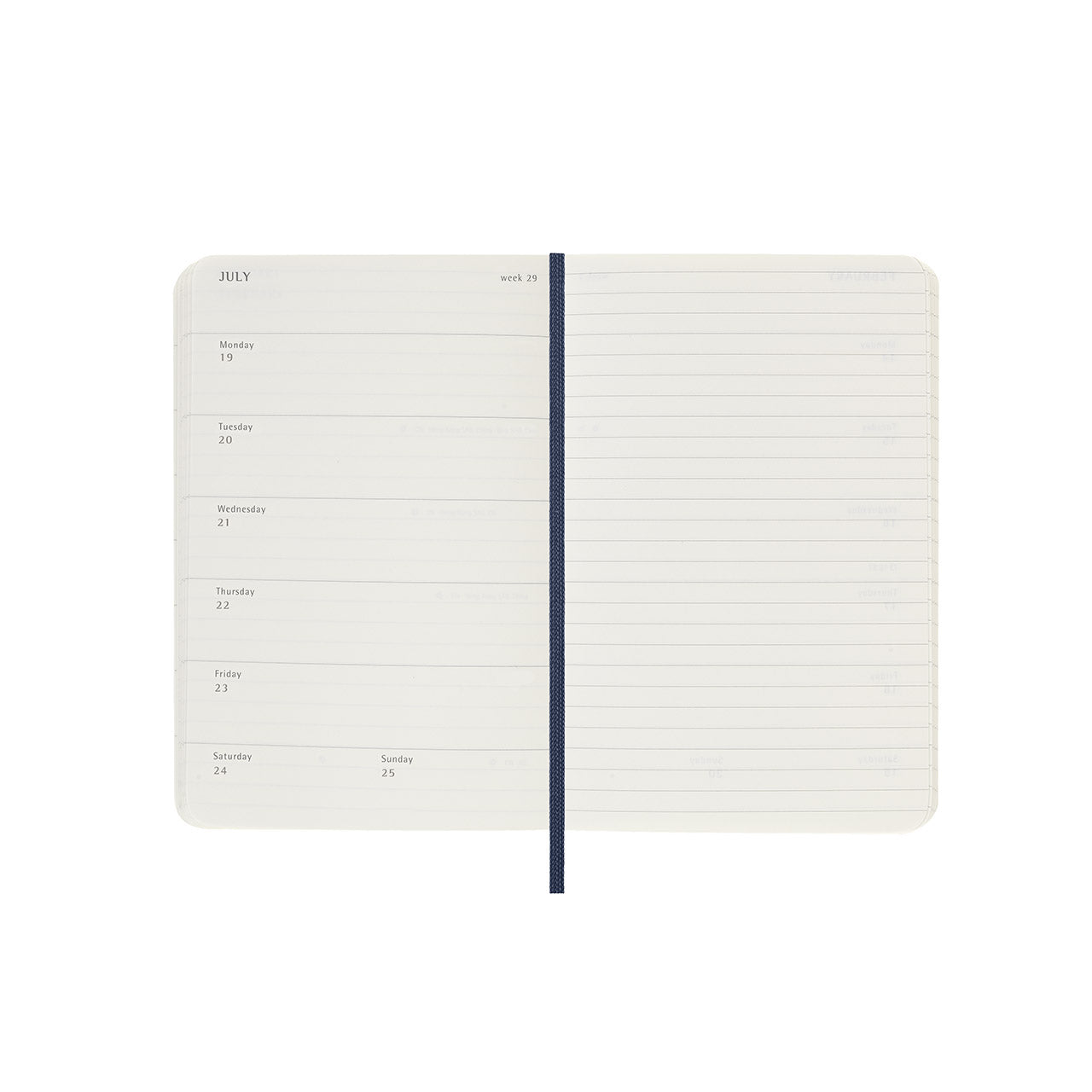 2027 Weekly Diary Soft Cover Pocket Sapphire Blue
