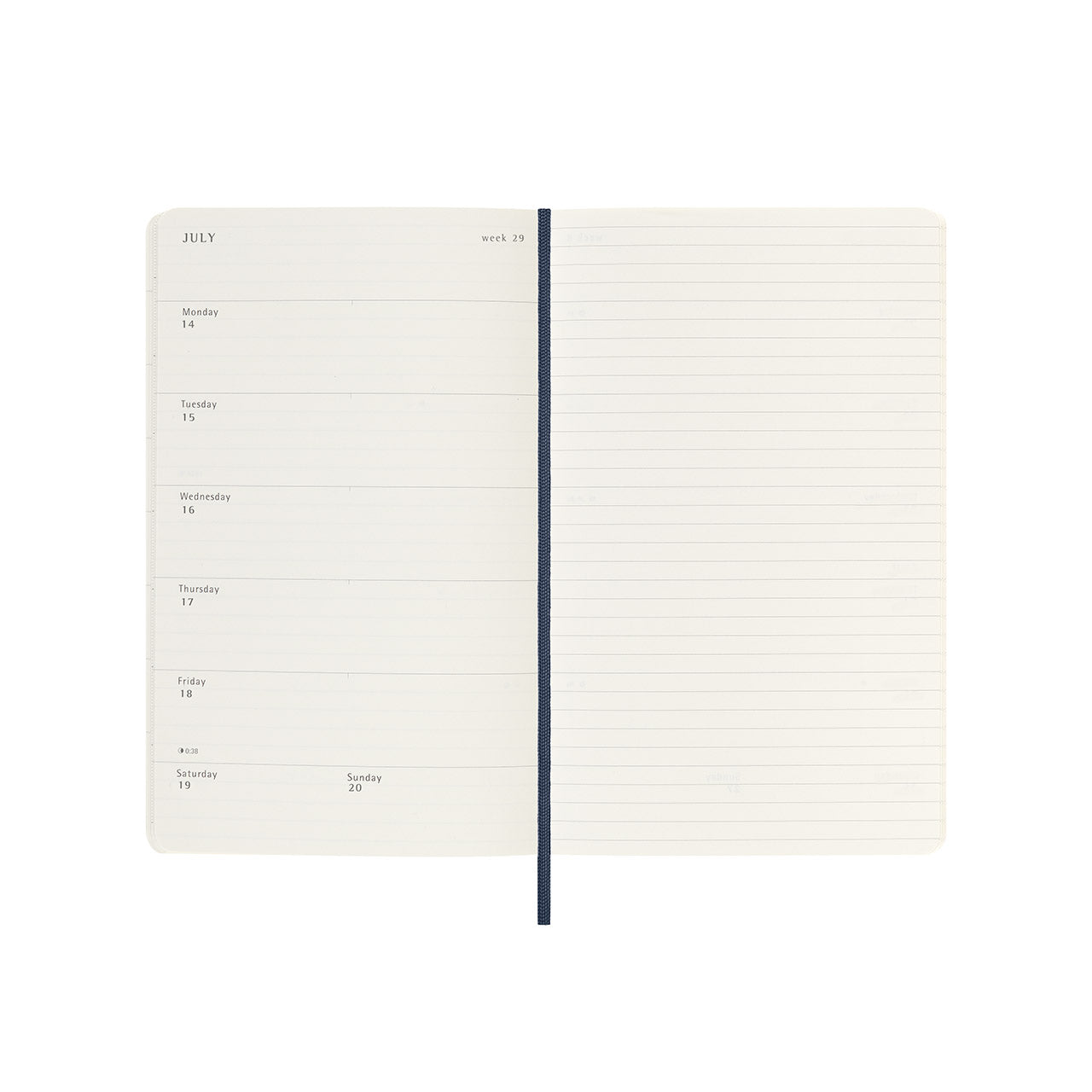 2025 Soft Cover Weekly Notebook Diary Large Sapphire Blue