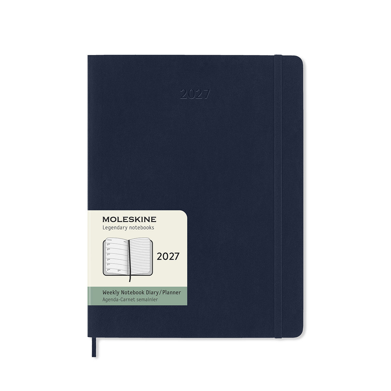 2027 Weekly Diary Soft Cover Extra Large Sapphire Blue