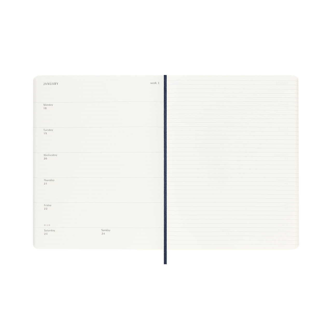 2027 Weekly Diary Soft Cover Extra Large Black