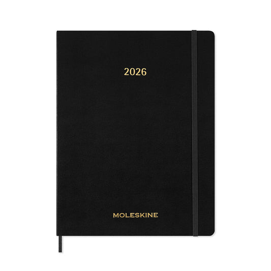 2026 Weekly Vertical Hard Cover Diary Extra Extra Large Black