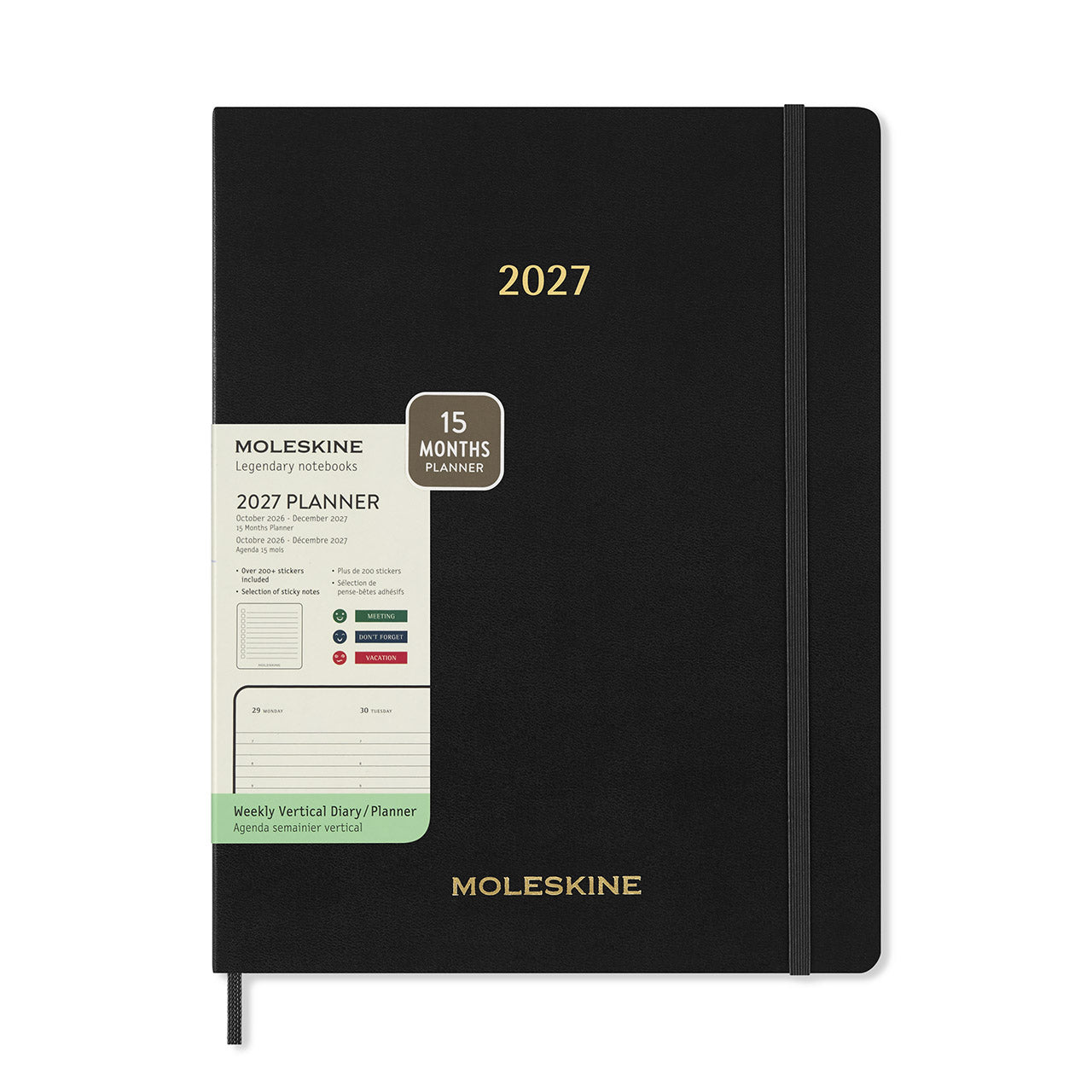 2027 Essential Planner Extra Extra Large Black