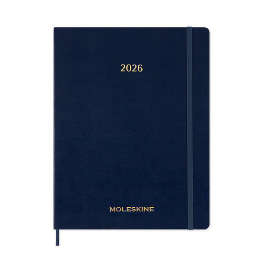 2026 Weekly Vertical Hard Cover Diary Extra Extra Large Sapphire Blue