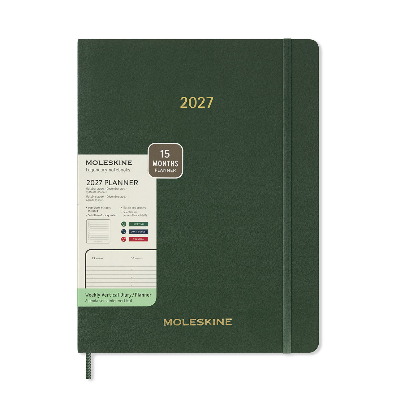 2027 Essential Planner Extra Extra Large Myrtle Green