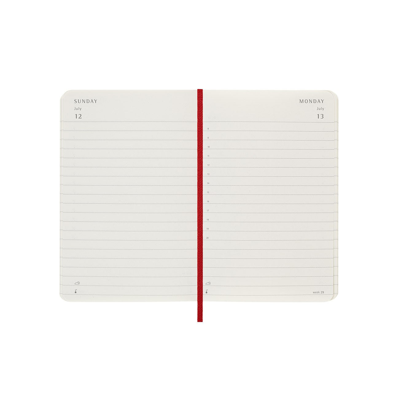 2026 Daily Diary Soft Cover Pocket Scarlet Red
