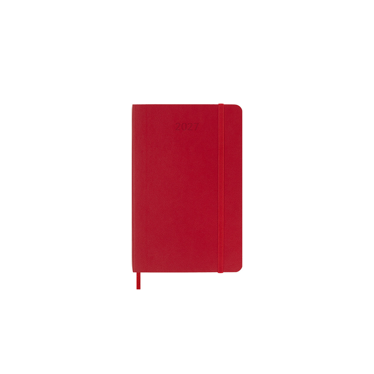 2027 Daily Diary Soft Cover Pocket Scarlet Red