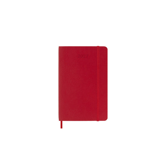 2027 Daily Diary Soft Cover Pocket Scarlet Red