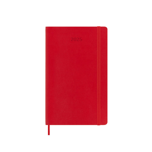 2025 Soft Cover Daily Diary Large Scarlet Red