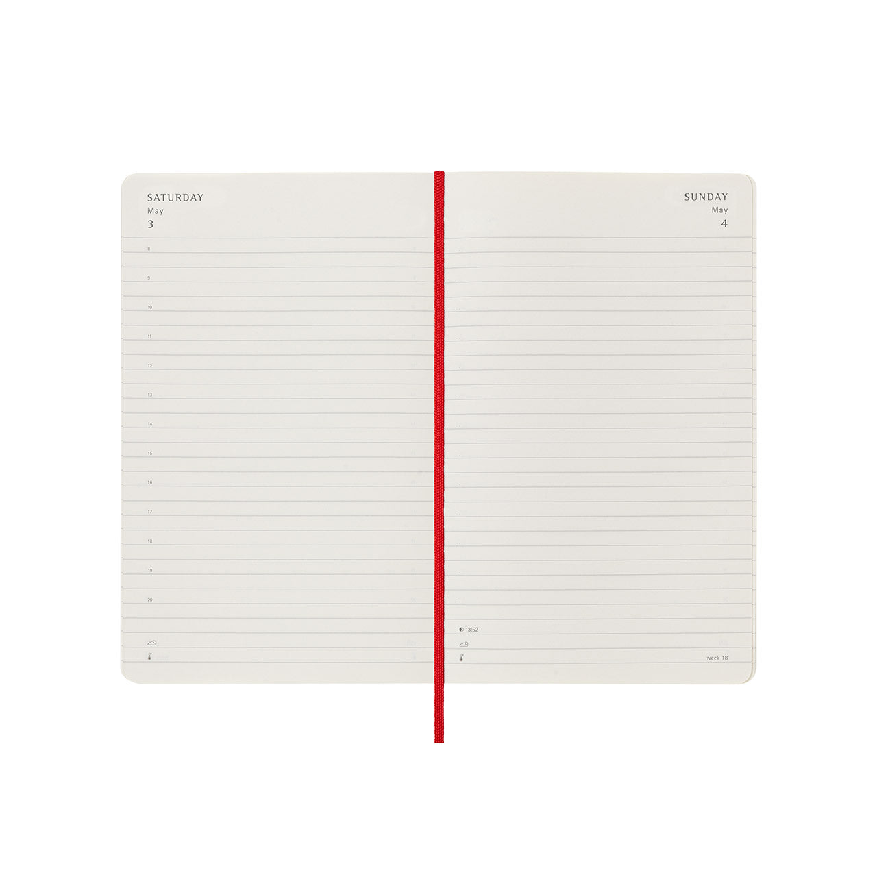 2025 Soft Cover Daily Diary Large Scarlet Red