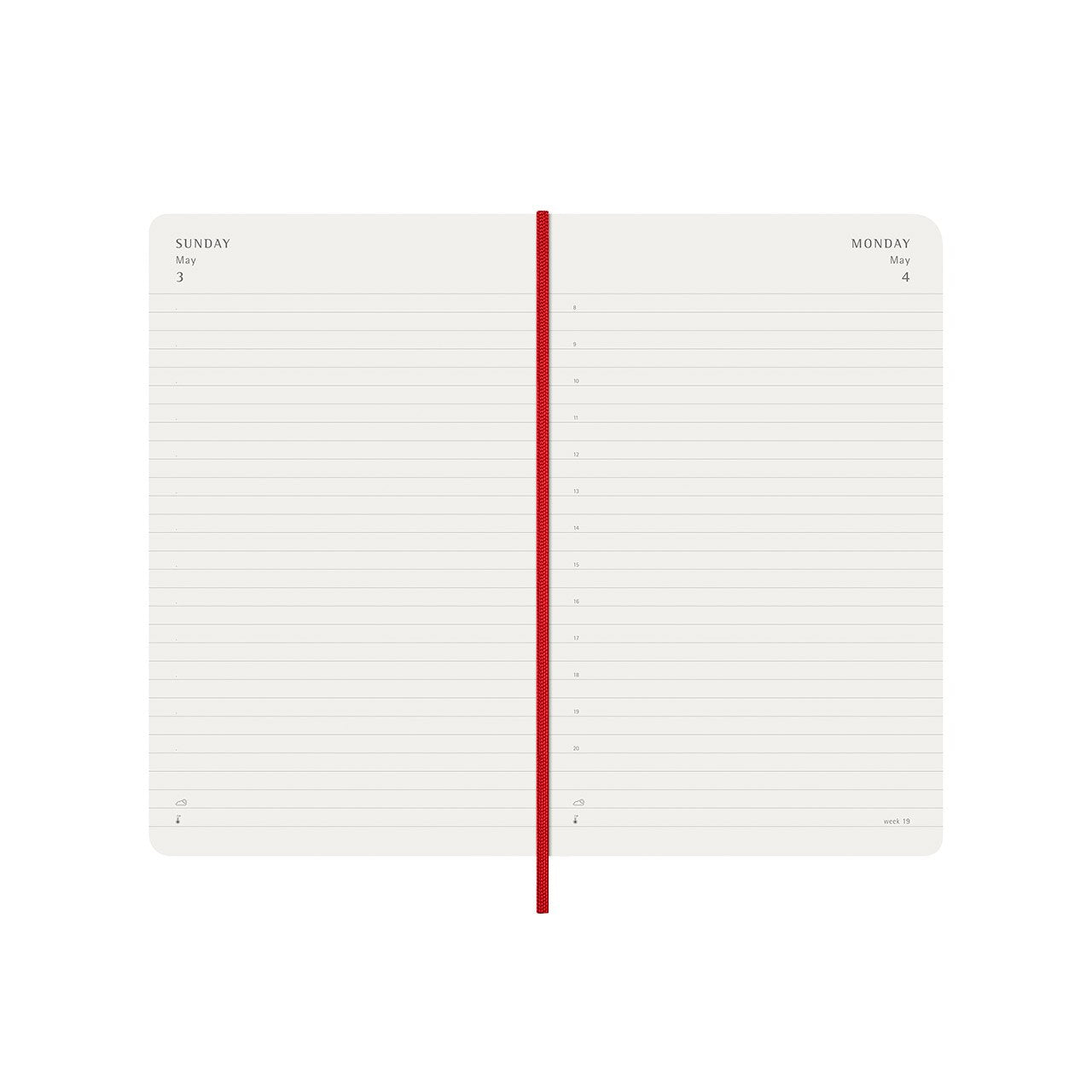 2026 Daily Diary Soft Cover Large Scarlet Red